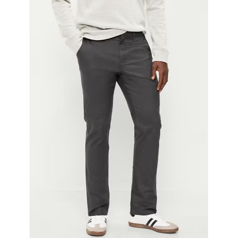 Old Navy Slim Tech Ultimate 4.0 Chino Pants Mens 34x34 Dark Gray Lightweight NEW